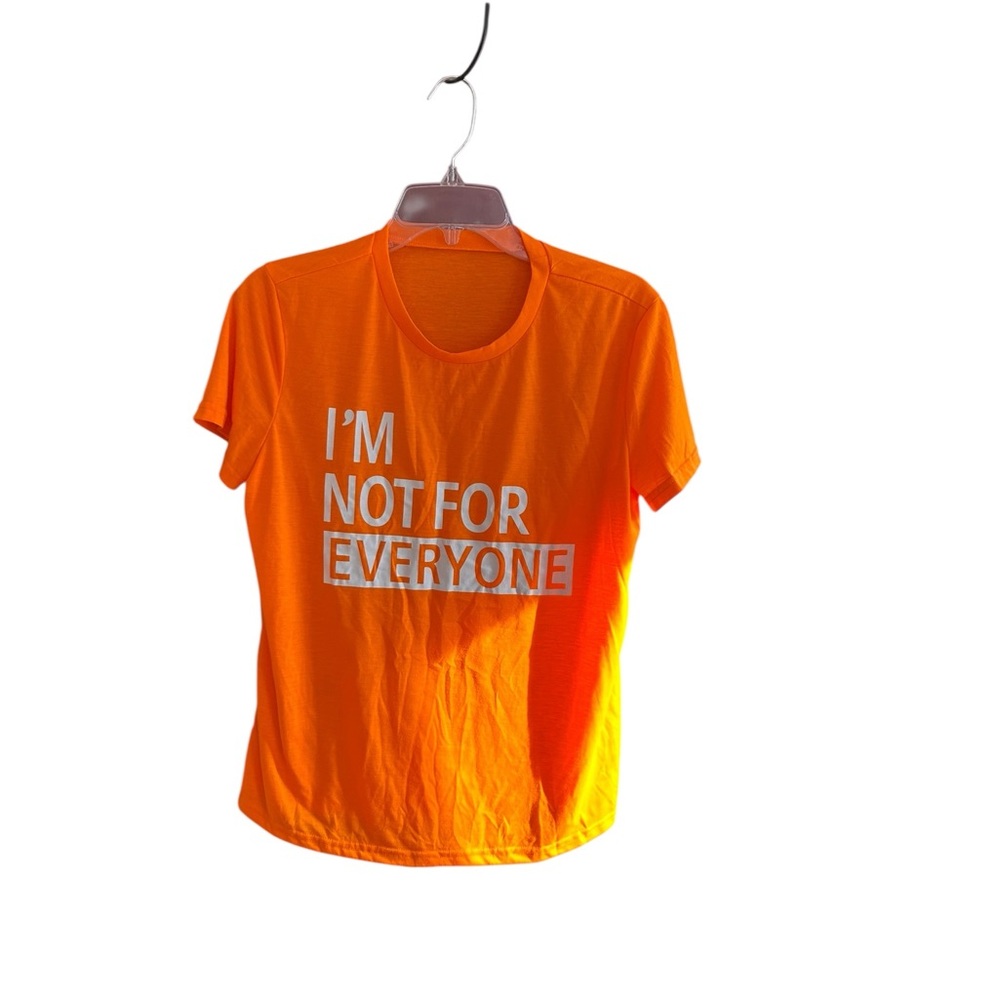 SHEIN SXY orange graphic T-shirt Sz L